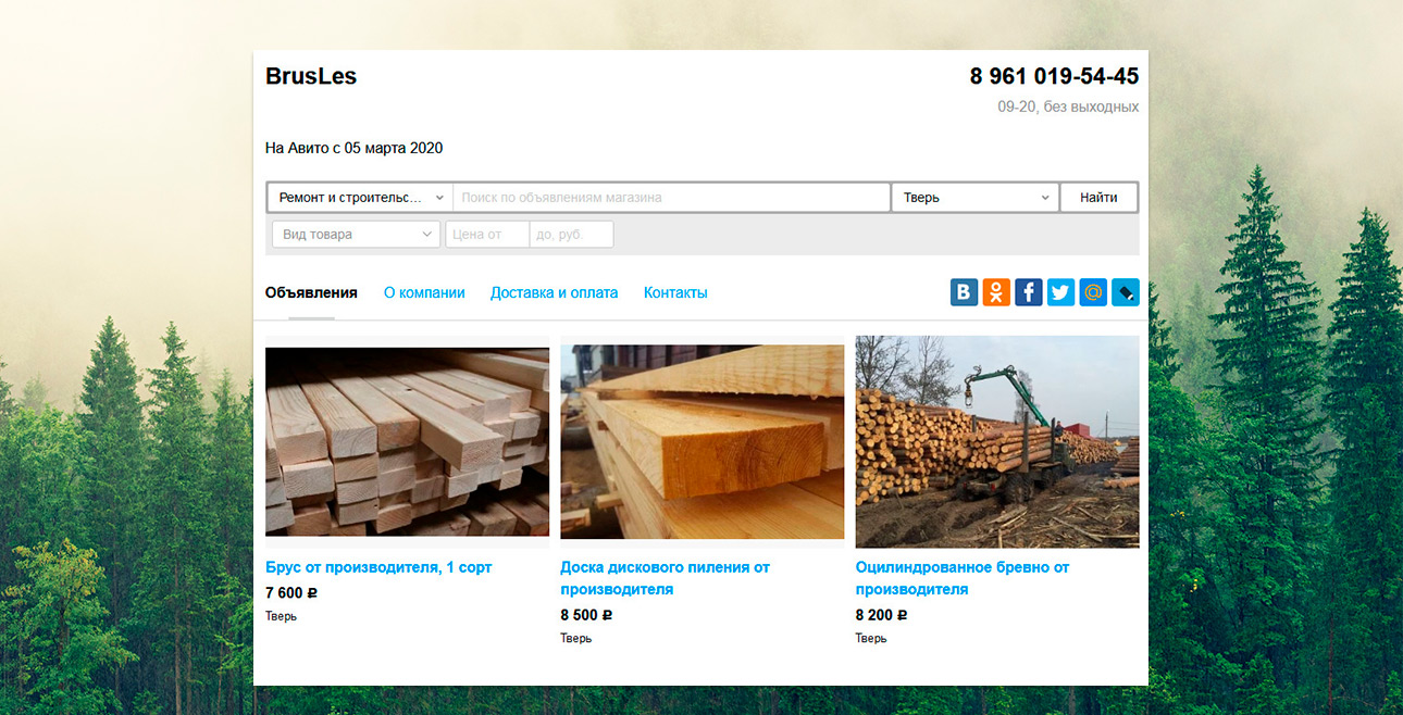 Реклама и продвижение производителя строительных материалов — Настройка магазина на Авито — фото